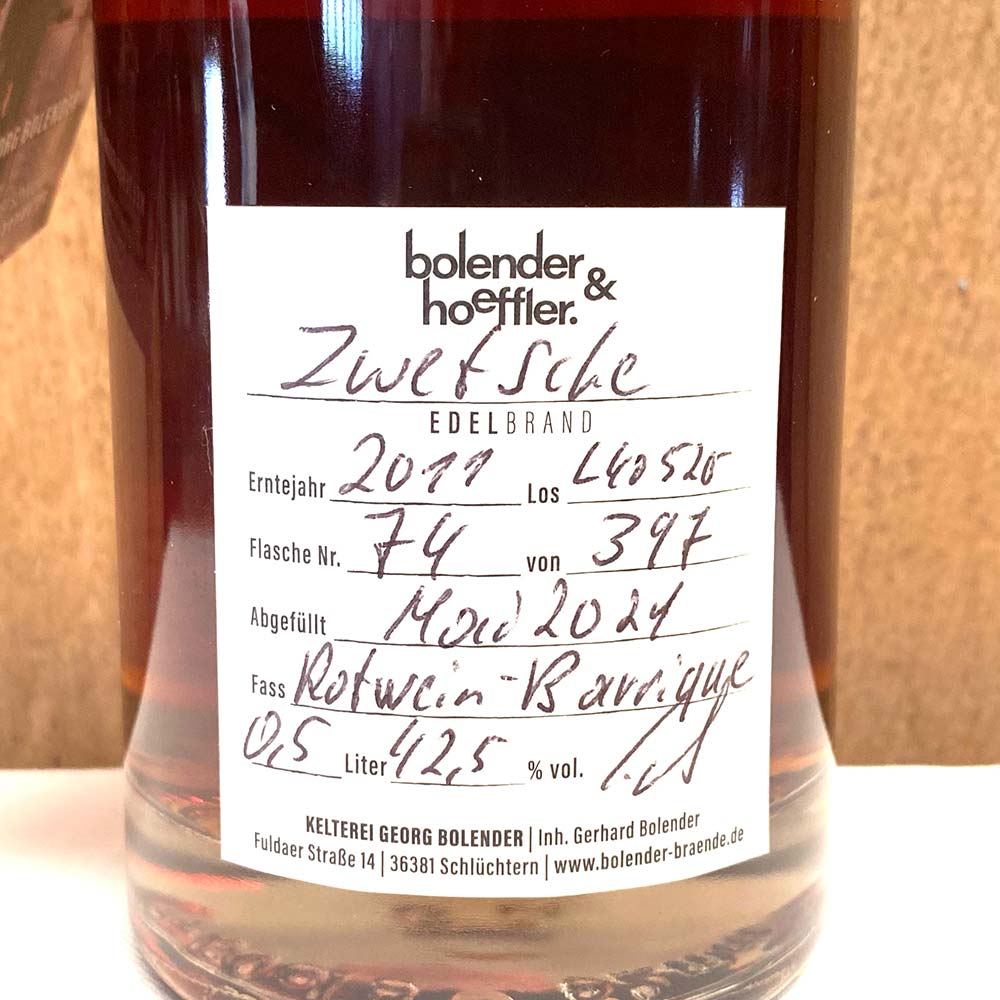 bo&ho Bergwinkelbrand Zwetsche Rotwein-Barrique